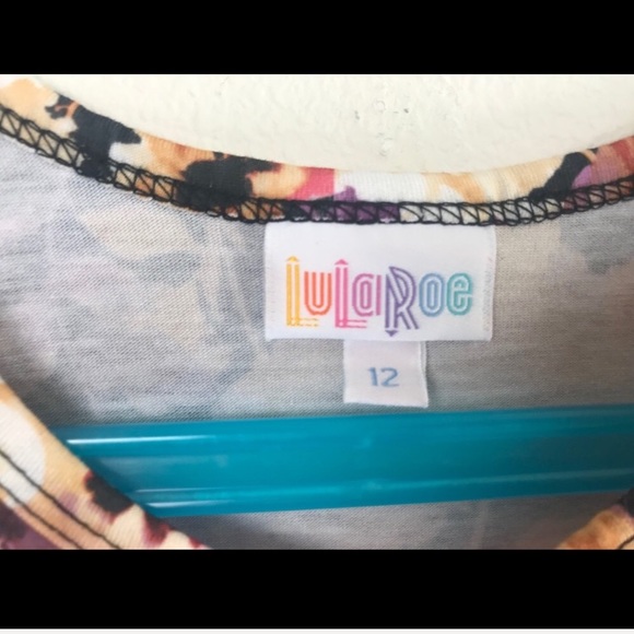 Lularoe Girl Dress Floral Sz 12 - Picture 5 of 5